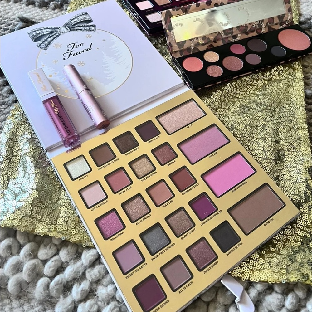 Too faced and multiple brand makeup eyeshadow palettes